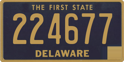 DE license plate 224677