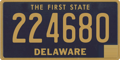 DE license plate 224680