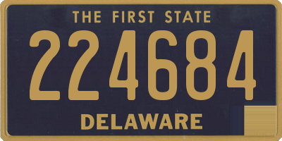 DE license plate 224684