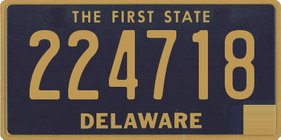 DE license plate 224718