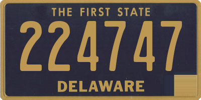 DE license plate 224747