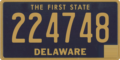 DE license plate 224748