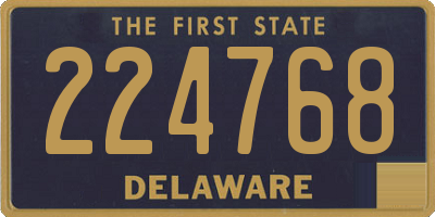 DE license plate 224768