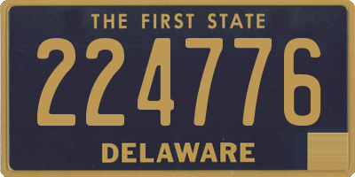 DE license plate 224776