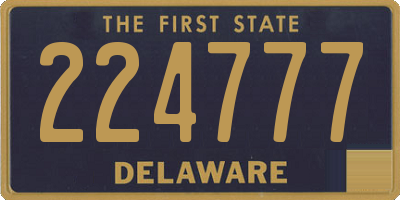 DE license plate 224777