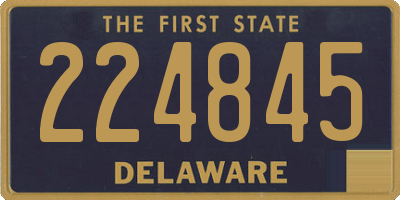 DE license plate 224845