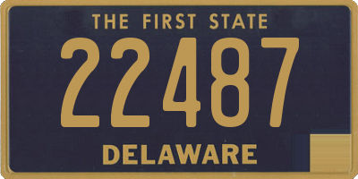 DE license plate 22487