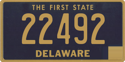 DE license plate 22492