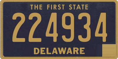 DE license plate 224934