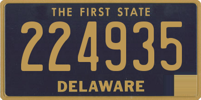 DE license plate 224935