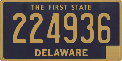 DE license plate 224936