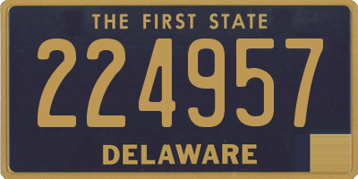 DE license plate 224957