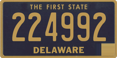 DE license plate 224992