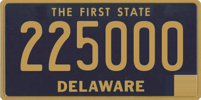 DE license plate 225000