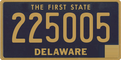 DE license plate 225005