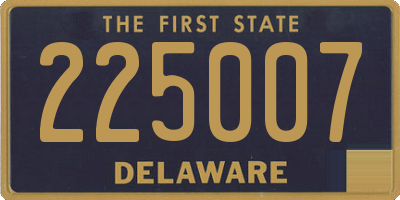 DE license plate 225007