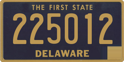 DE license plate 225012