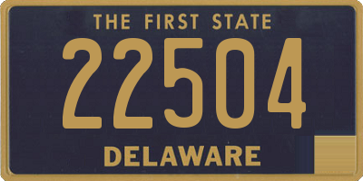 DE license plate 22504