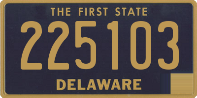 DE license plate 225103