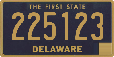 DE license plate 225123