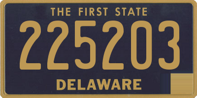 DE license plate 225203