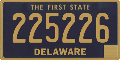 DE license plate 225226