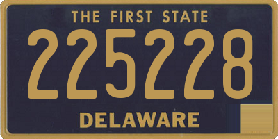 DE license plate 225228