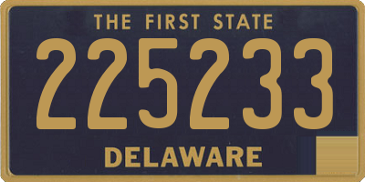 DE license plate 225233