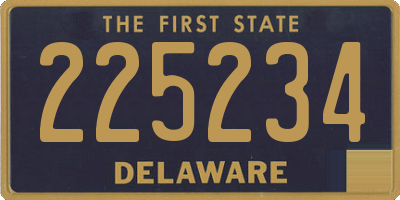 DE license plate 225234