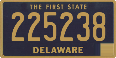 DE license plate 225238