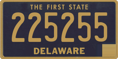 DE license plate 225255