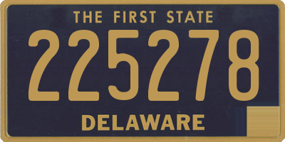 DE license plate 225278