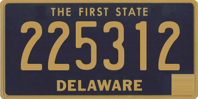 DE license plate 225312