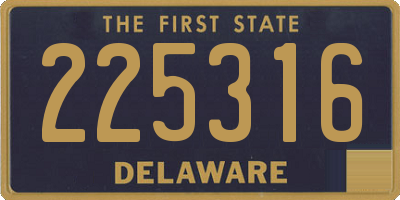 DE license plate 225316