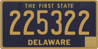 DE license plate 225322