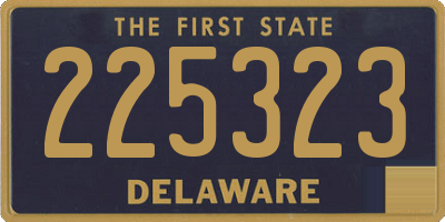 DE license plate 225323