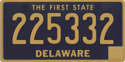 DE license plate 225332