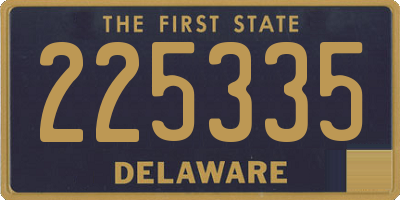 DE license plate 225335