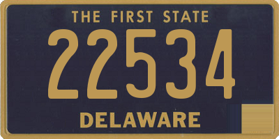 DE license plate 22534