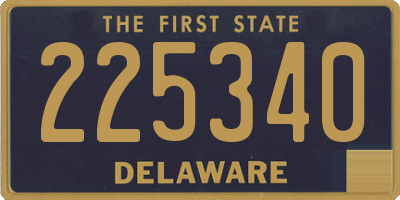 DE license plate 225340