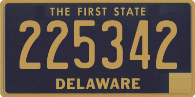 DE license plate 225342