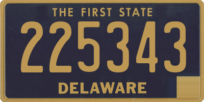 DE license plate 225343