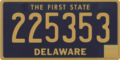 DE license plate 225353