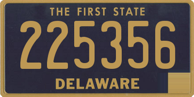 DE license plate 225356