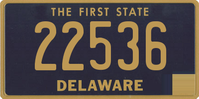 DE license plate 22536