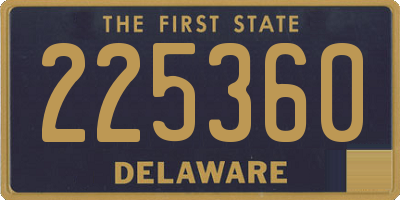 DE license plate 225360