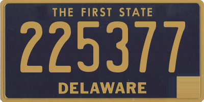 DE license plate 225377