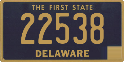 DE license plate 22538