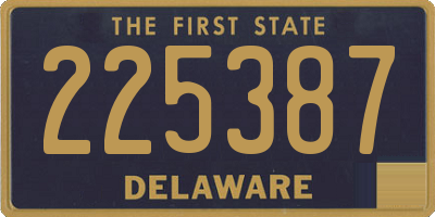 DE license plate 225387