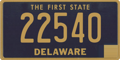 DE license plate 22540